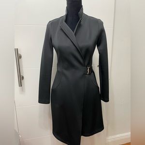 Asos long jacket dress black S